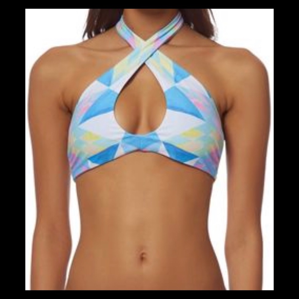 Mara Hoffman Fractals Crisscross Halter Swim top-M